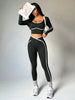Women's Fall/Winter Round Neck Long Sleeve Yoga Top Outdoor Sports Fitness Yoga Pants