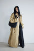 Spring Autumn Oversized Khaki Extra Long Trench Coat for Women Raglan Sleeve Sashes Double Breasted Clothes Overcoat