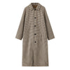 Double Sided Plaid Long Jackets For Women Single Breasted Long Sleeve Commute Street Female Trench Coat Autumn Chic Outwear