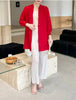 Spring Pleated Single Breasted Cardigan Coat For Women Casual Elastic Loose Mid-Length Coat 2DB5482