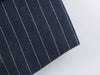Retro College Women Striped Blazer Lapel Collar Double Breasted Decor Buttons Slim Fit Cropped Suit Jacket Casual Outerwear