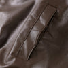 Vintage PU Leather Jacket Autumn Ladies Zipper Lapel Long Sleeve Pocket Coat With Belt Women's Loose Streetwear