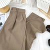 Fall Spring Black Suit Haren Pants Women Elastic High Waist Casual Trousers Woman Korean Style Solid Office Pant