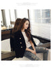 Brand Spring Women Slim Velvet Blazer Jacket Double Breasted Simple Lady Blazers High Grade OL Clothing