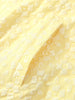 Women Yellow Jacquard Bomber Jacket Round Neck Zipper Long Sleeve Loose Cropped Coat Lady High Street Daily Outerwear