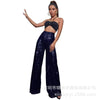 Women's Solid Color Wide-leg Pants Casual Elegant Black Sequins Holiday For Women Long Pant Womens Clothing