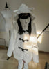 Autumn Winter Oversized Soft Thick Warm White Faux Fur Hoodie Women with Bear Ears Horn Buttons Punk Style Fluffy Jacket