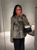 Leopard Printed Faux Fur Women's Coats Slim Lapel Single Breasted Full Sleeve Coat Autumn Winter Lady Warm Jackets
