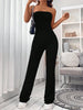 Women's Corseted Jumpsuit Simple solid colour Slim models Hip lifting design Single Piece Flared Pants