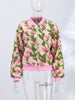 3D Flower Bomber Jackets Women Loose Zipper Full Sleeve Female Coats Baseball Jackets Spring High Street Outwear
