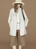Womens British Trench Coat Contrast Cuff Stand Collar Heritage Workwear Style Pink Black Khaki Short Long Trench Coat
