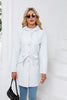 Spring Autumn Hooded Water-repellent Jacket with Belt Thin Casual Loose Trench Coat Women Windbreaker