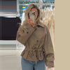 Chic Plaid Loose Women's Autumn Coats Belts Double-Breasted Lace-Up Turn-Down Collar Full Sleeve Lady Jacket Female Outwear