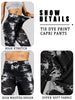 Women's High Waisted Capri Pants Soft Tummy Control No See Through Workout Yoga Running Athletic Push Up Gym Leggings