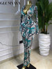 Women Printed V-neck Ruched Bodycon Midi Maxi Long Dress Vacation Birthday Holiday Party Dresses Vestidos