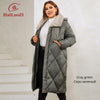Women's Winter Jackets Plus Size Long Warm Parkas Elegent Hooded With Fur Classic Quilted Coats Women1165