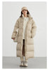 Women Down Coats Long Thick Warm Down Jackets Overcoat White Duck Down Loose Casual Jacket Autumn Winter