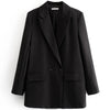 Women's Blazers Office Wear Woman Brown Khaki Off White Black Blazer Woman Long Sleeve Fitted Jacket Blazers