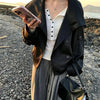 Women's Autumn Winter Jacket Double Breasted Stand Collar Solid Trench Coat Chic Korean Retro Clothes Lady Casual Coats