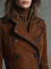 Ropa Elegante Mujer Autumn Winter Lapel Western Style Jacket Women's Long Windbreaker Jacket Capotto Donna Manteaux