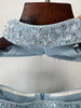 Designer Women's Party Gown With Detachable Cape Diamonds Beaded Embellishments Long Dress