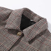 Houndstooth Blazer Set Women Lapel Collar Full Sleeve Coats Loose Long Trouser Lady Vintage Two Piece Outfit