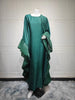 Eid Muslim Abaya Women Dress Satin Bat Sleeve Vestidos Largos Party Dresses Arab Long Robe Morocco Dubai Kaftan Silky Jalabiya