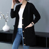 Ladies Sweater Jacket Autumn Winter V-neck Be All-match Women's Knitting Cardigan Sweater Coat Loose Comfortable Female Top