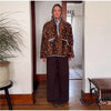 Fleece Women's Jacket Coat Deer Print Half Zip Pullover Jacket Color Block Collar Long Sleeve Cropped Chic Outerwear For Ladies