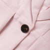 Patchwork Button Slim Blazer For Women Notched Collar Long Sleeve Spliced Pockets Hollow Out Designer Coat Female