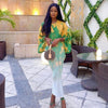 Elegant Women Pleated Patchwork Double Wear Batwing Long Sleeve V-neck Bodycon Midi Maxi Long Dresses Vestidos