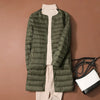 Long Duck Down Jackets Women Ultra Light Coat WinterCasual Slim Black Thin Autumn Parkas ED2071