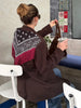 Women Bandana Print Blazer Jacket Triangle Scarf Tassel Fringe Back Loose Suit Coat Casual Office Lady Chic Jacket