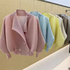 Pleated Cropped Blazer Women Batwing Sleeve Open Front Button Cardigan Jacket Elegant Office Casual Coat