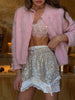 Lazy Style Wool Cardigan Women's Spring and Autumn Loose Round Neck Knitted Short Jacket Soft Long Sleeved Sweater