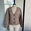 Women's Knitted Cardigan Solid Full Sleeve V Neck Ribbed Autumn Coat Commute Female Knitwear Cardigan Tops