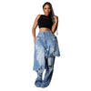 Denim Pants Women Retro Sexy Hole Hollow Out Jeans Ripped out Pencil Trousers Street loose High Waist Lady Pant