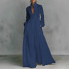 Single Breasted Ladies Pocket Dresses Elegant Stand Collar Long Sleeve Party Dress, Women Spring Solid Casual Dresses