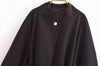 Mujer Belt Poncho Capes Women Black Cloaks Winter Coats Woman Bat Sleeve Cape Coats for Women Women's Cape Jacket