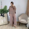 Pleated Suit Set For Women Spring Lapel Top + Fold Wide Leg Pants Two-piece Set Loose Casual Sets Female 2C2174