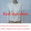 Autumn Winter Short Knitting Cardigan Women Solid Color Long Sleeve Round Neck Sweater Jacket Casual Zipper Sweater Coats