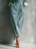 Elegant Striped Print Shirt Dress for Women Casual Turn Down Collar Color Blocking Pocket Long Dresses Graceful Robe