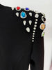 Designer Vestido Women's Formal Long Sleeve Colors Diamonds Rhinestone Beaded Long Maxi Dress