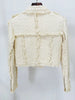 High Street Designer Women's Tassel Fringed Tweed Trimmed Jacket