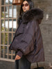 Women Winter Goose Down Jackets Real Fox Fur Collar Hooded Thick Natural Raccoon Fur Female Outwear Warm Loose Puffer Coats