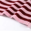 Knitted Stripe Zipper Jacket For Women Spring Chic Long Sleeve Sweater Coats Street Lady Casual Stand Collar Outerwear