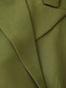 Olive Green Asymmetric Blazer & Pants Set – Women's Ruched Waist Suit Two Piece Office Lady Autumn