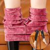 Warm and Thickened Leather Pants with Fur Lining High-Waisted PU Pants Women's Leggings for Autumn and Winter Wearable Outside