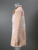 White Lace Patchwork Blazer Women's Notched Collar Slim Fit Long Sleeves Single Breasted Suit Jacket Tide