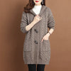 Autumn Winter Thicken Sweaters5XL Large Size Hooded Knitted Outerwear Women's Cardigan Sweater Knitting Jacket